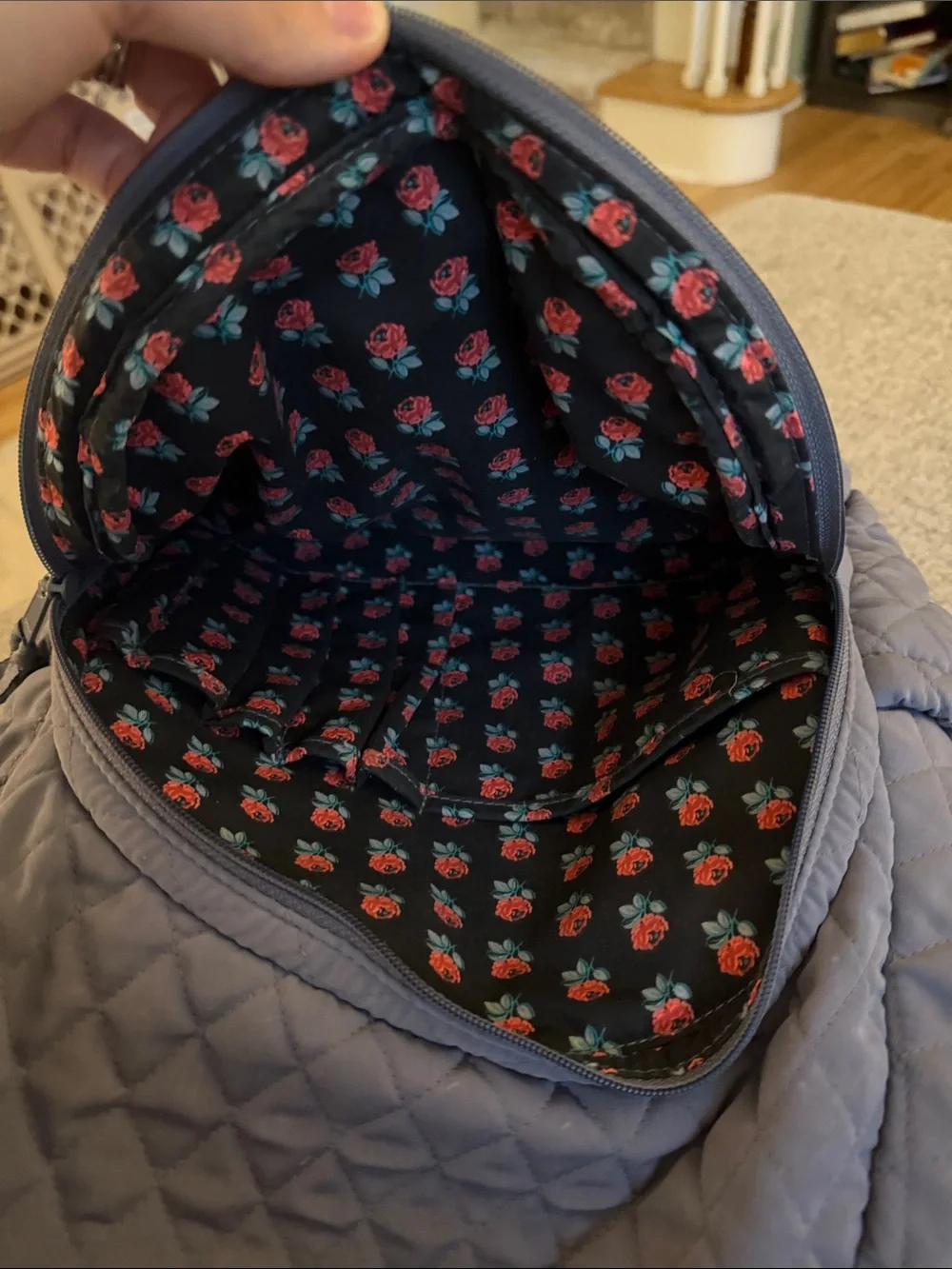 Quilted Gray Vera Bradley Backpack